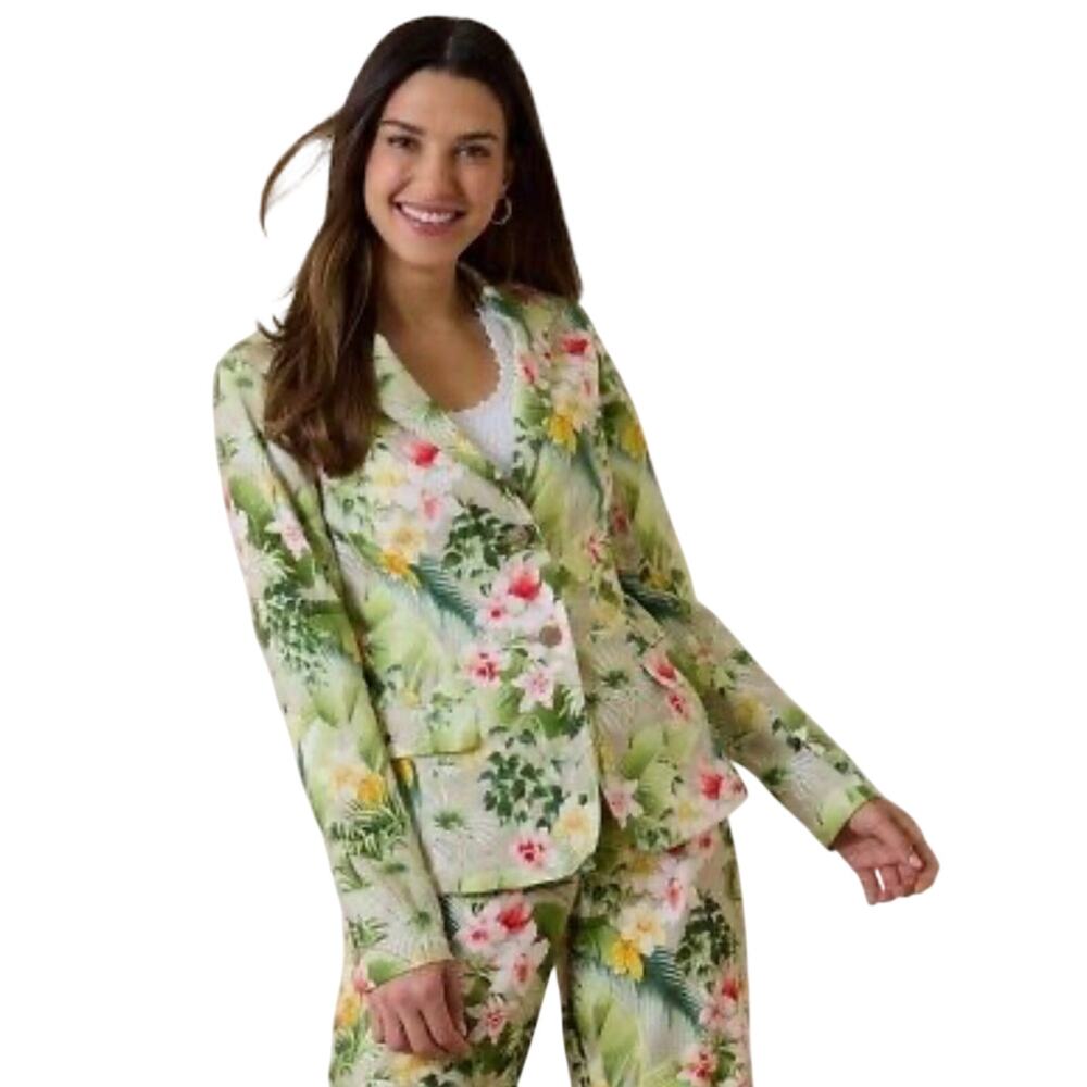 Tommy Bahama Size XL Flora Riviera Paloma Coast Stretch-Linen Blazer, $228 - Picture 3 of 6